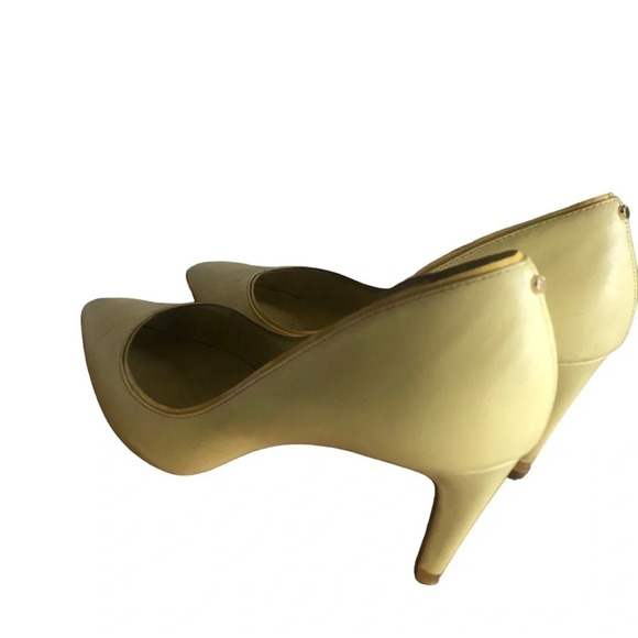 Ted Baker Y2k London mitilia butter yellow pumps / heels pointy toe - Picture 11 of 15
